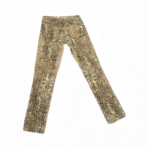 Tory Burch Brown Snakeskin Super Skinny Pants - Picture 7 of 8